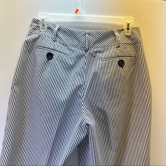 Julie Mitchell Urban Collection Capri Blue and White Stripe Pants Size 4 - Picture 7 of 12